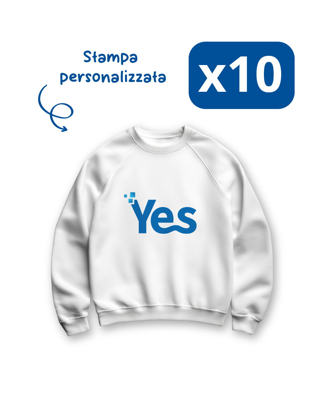 N.10 Felpe girocollo stampate