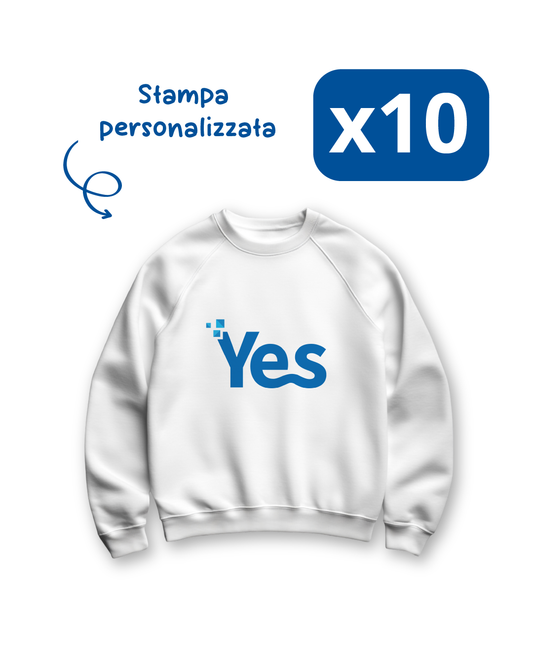 N.10 Felpe girocollo stampate