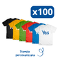 N.100 T-shirt stampate