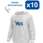 N.10 Felpe con cappuccio stampate